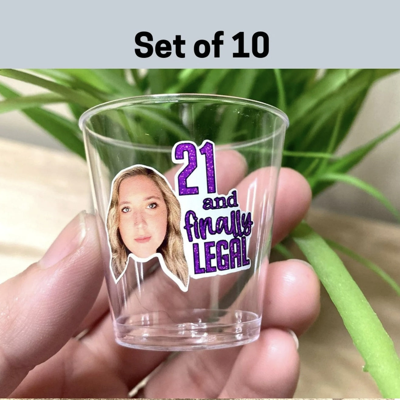 21st birthday shot deals glass