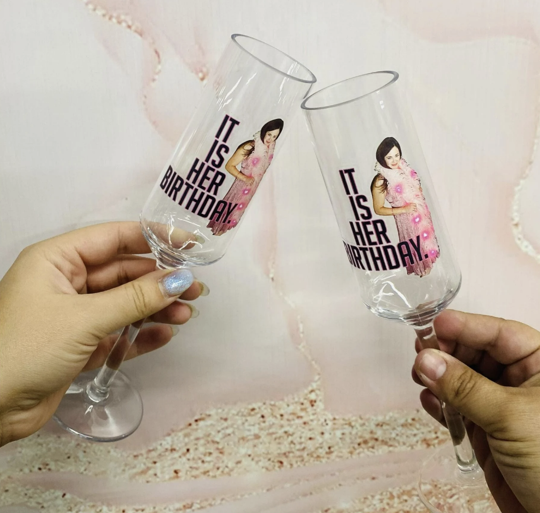 Personalized Plastic Champagne Flutes